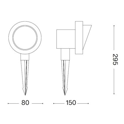 Ideal Lux - Außenleuchte TERRA 1xGU10/28W/230V IP65 braun