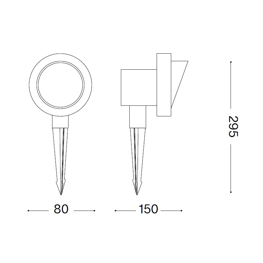 Ideal Lux - Außenleuchte TERRA 1xGU10/28W/230V IP65 braun