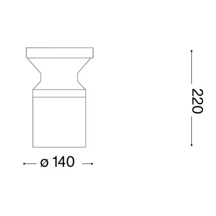 Ideal Lux - Außenleuchte TORRE 1xE27/15W/230V 22 cm IP65 braun