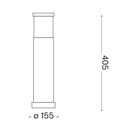 Ideal Lux - Außenleuchte TRONCO 1x E27 / 42 W / 230 V / 40 cm IP65 schwarz