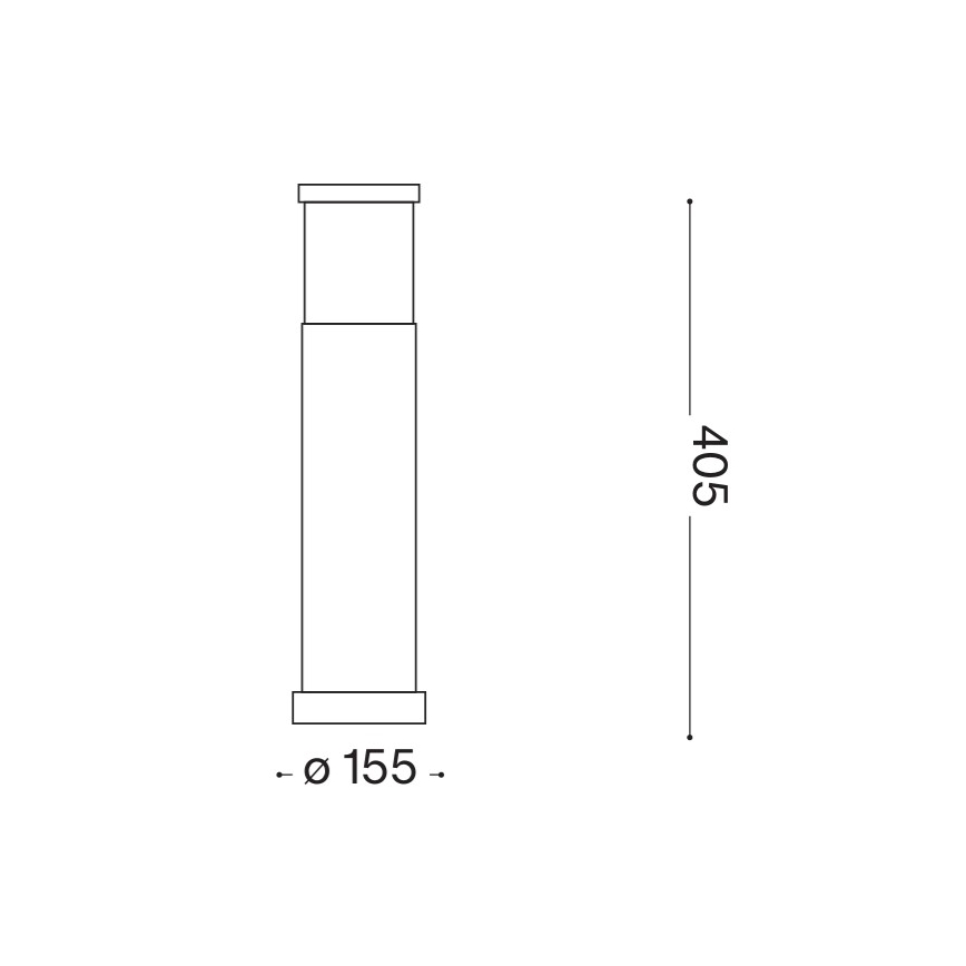 Ideal Lux - Außenleuchte TRONCO 1x E27 / 42 W / 230 V / 40 cm IP65 schwarz
