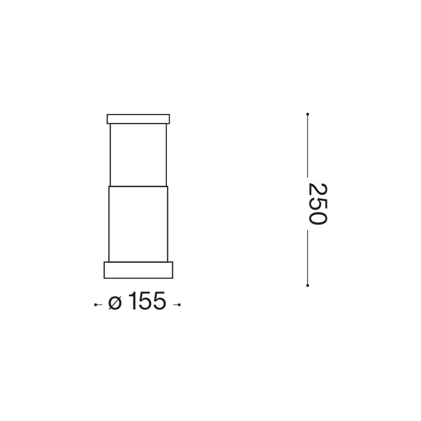 Ideal Lux - Außenleuchte TRONCO 1xE27/42W/230V 25 cm IP65 braun