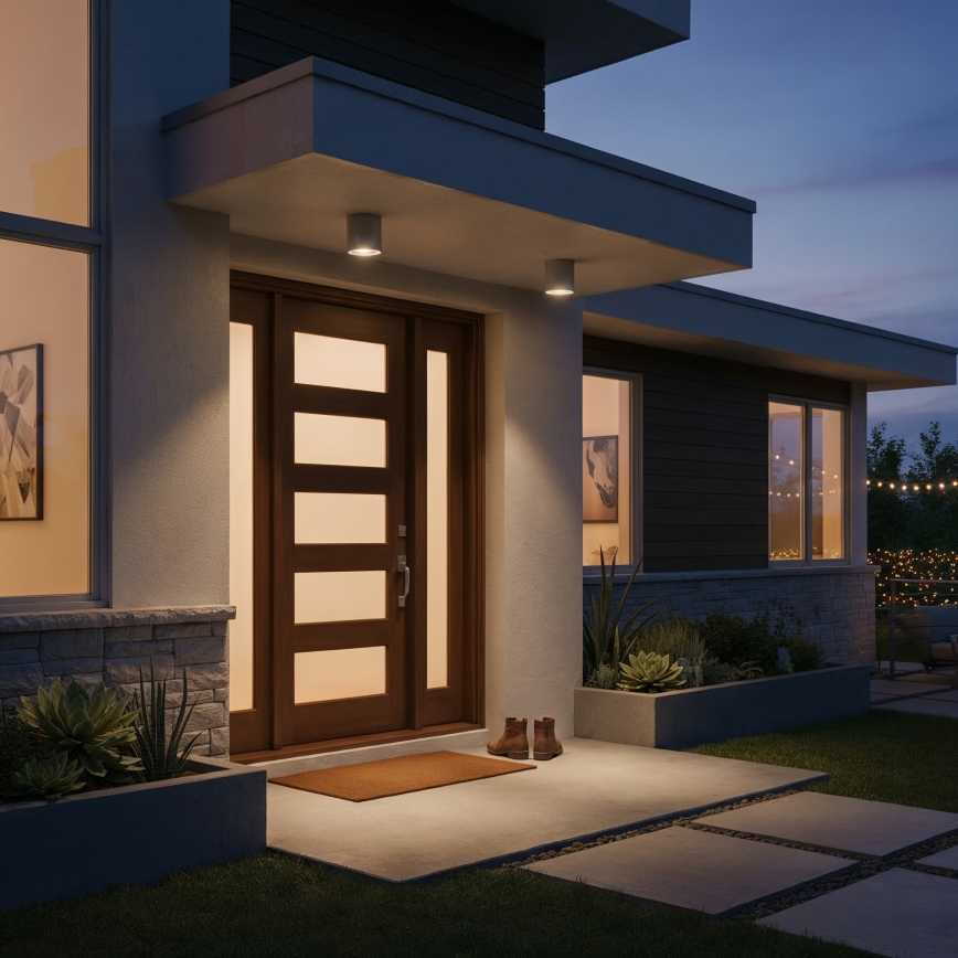 Ideal Lux - Außenstrahler GUN 1xGU10/28W/230V IP55 braun