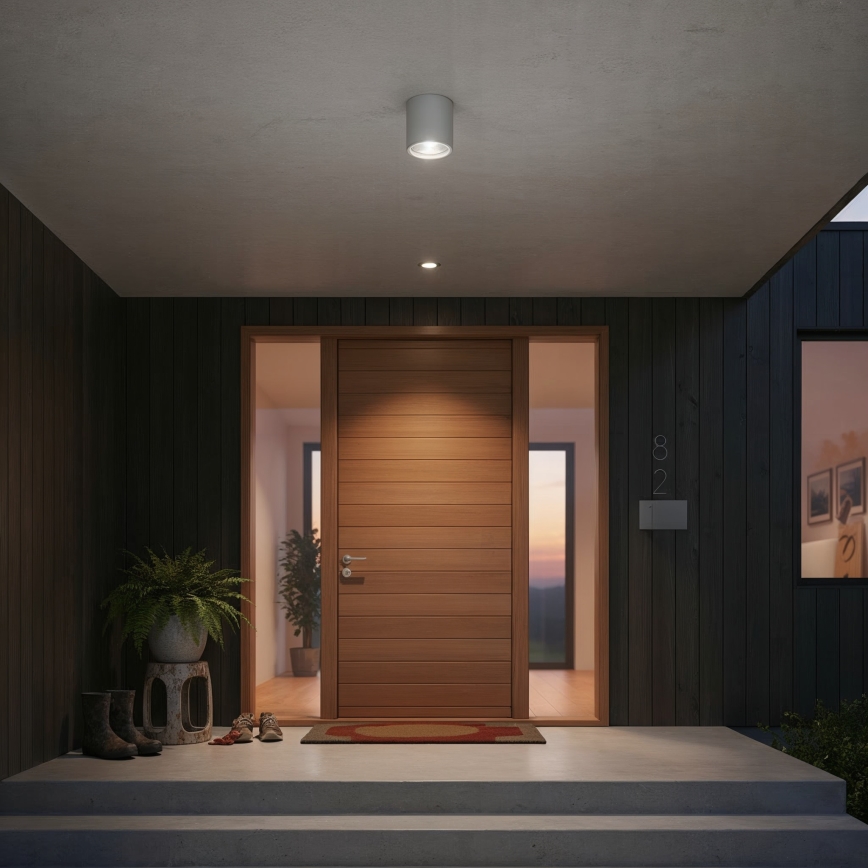 Ideal Lux - Außenstrahler GUN 1xGU10/28W/230V IP55 grau