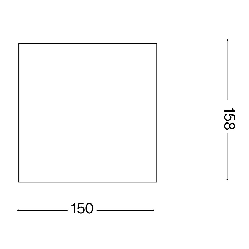 Ideal Lux - Außenstrahler TECHO 1xGU10/20W/230V 15x15 cm IP54 braun