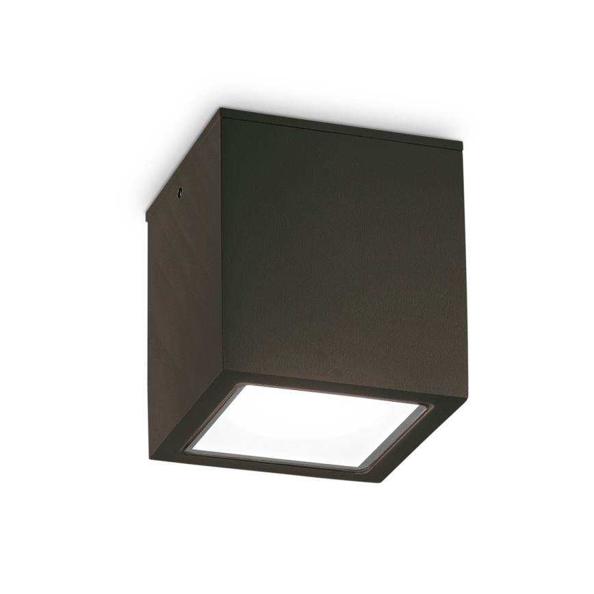 Ideal Lux - Außenstrahler TECHO 1xGU10/20W/230V 15x15 cm IP54 schwarz
