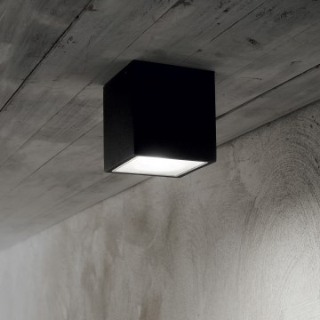 Ideal Lux - Außenstrahler TECHO 1xGU10/20W/230V 9x9 cm IP54 Anthrazit