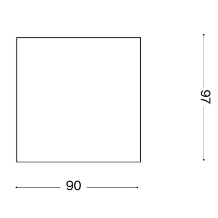 Ideal Lux - Außenstrahler TECHO 1xGU10/20W/230V 9x9 cm IP54 Anthrazit