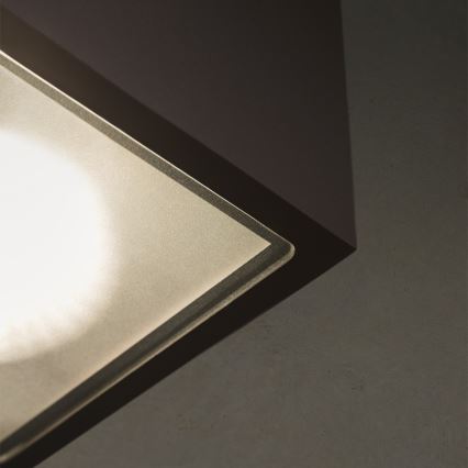 Ideal Lux - Außenstrahler TECHO 1xGU10/20W/230V 9x9 cm IP54 schwarz