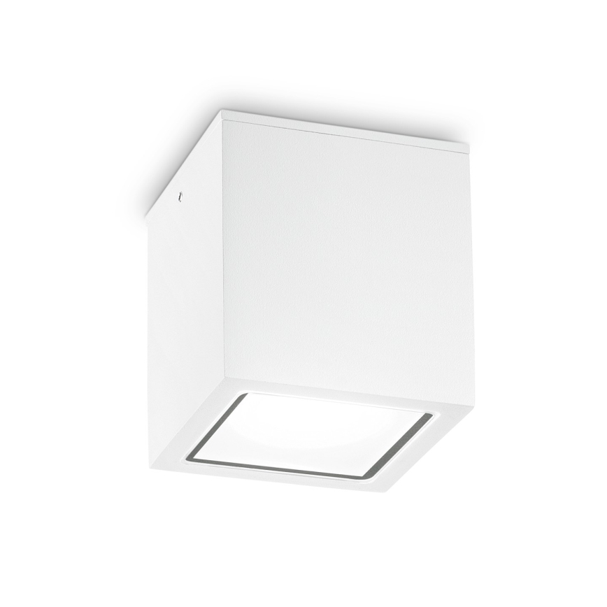 Ideal Lux - Außenstrahler TECHO 1xGU10/20W/230V 9x9 cm IP54 weiß