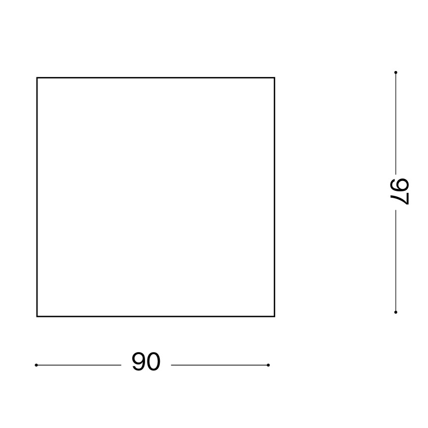 Ideal Lux - Außenstrahler TECHO 1xGU10/20W/230V 9x9 cm IP54 weiß