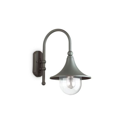 Ideal Lux - Außenwandleuchte CIMA 1xE27/52W/230V IP43 anthrazit