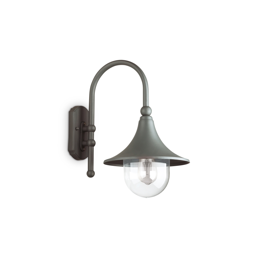 Ideal Lux - Außenwandleuchte CIMA 1xE27/52W/230V IP43 anthrazit