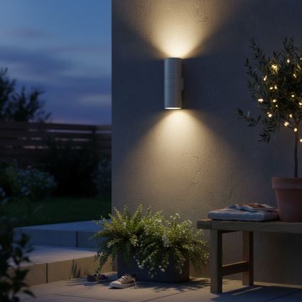 Ideal Lux - Außenwandleuchte GUN 1xE27/60W/230V 31 cm IP54 grau