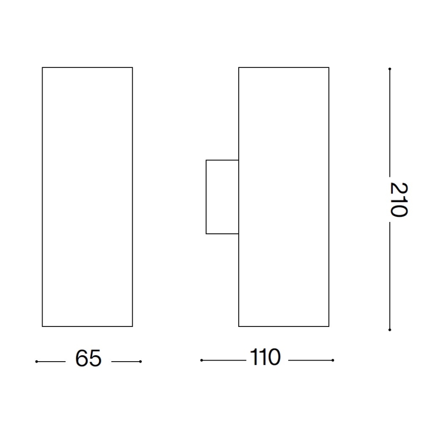 Ideal Lux - Außenwandleuchte GUN 1xGU10/35W/230V 21 cm IP44 braun