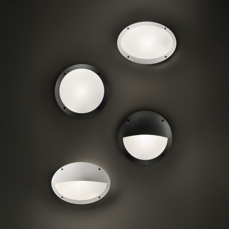 Ideal Lux - Außenwandleuchte POLAR 1xE27/23W/230V IP66 schwarz