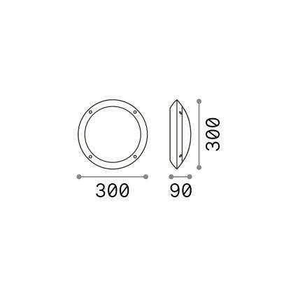 Ideal Lux - Außenwandleuchte POLAR 1xE27/23W/230V IP66 weiß