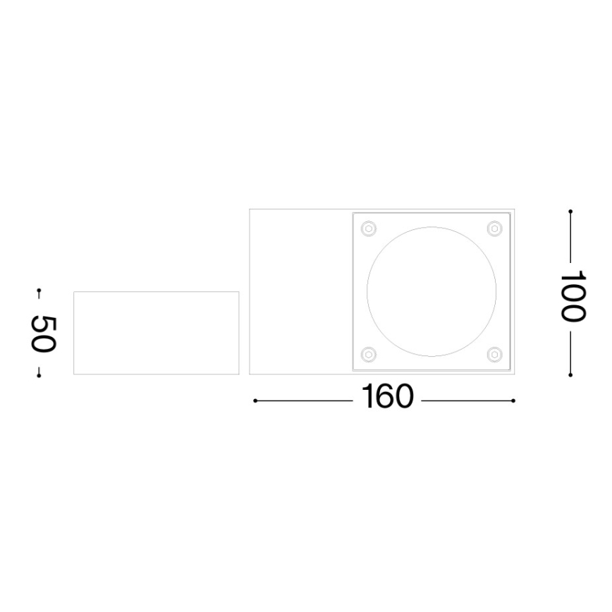 Ideal Lux - Außenwandleuchte SIRIO 1xGX53/9W/230V IP65 braun