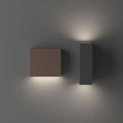 Ideal Lux - Außenwandleuchte TETRIS 1xG9/15W/230V IP44 braun