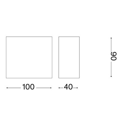 Ideal Lux - Außenwandleuchte TETRIS 1xG9/15W/230V IP44 braun
