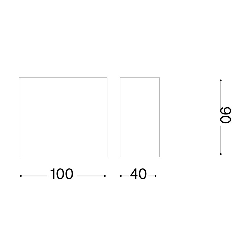 Ideal Lux - Außenwandleuchte TETRIS 1xG9/15W/230V IP44 braun