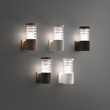 Ideal Lux - Außenwandleuchte TRONCO 1xE27/42W/230V IP44 schwarz