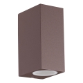 Ideal Lux - Außenwandleuchte UP 2xG9/15W/230V IP44 braun