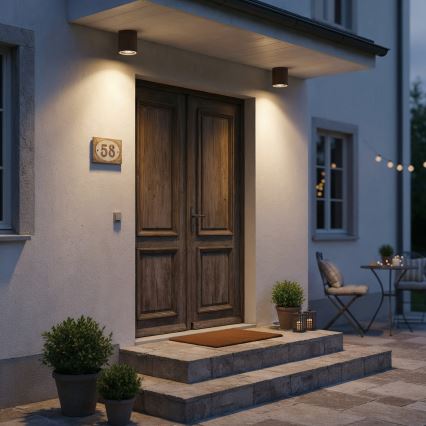 Ideal Lux - Badezimmerstrahler GUN 1xGU10/28W/230V IP55 braun