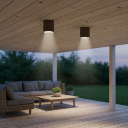 Ideal Lux - Badezimmerstrahler GUN 1xGU10/28W/230V IP55 braun