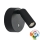 Ideal Lux - BEAN LED Wandspot, dimmbar, wiederaufladbar, mit Touch-Bedienung, 3W/5V, 2200 mAh, CRI 95, schwarz