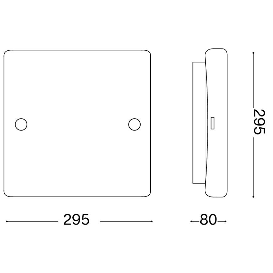 Ideal Lux - Deckenleuchte CELINE 2xE27/60W/230V 29,5x29,5 weiß