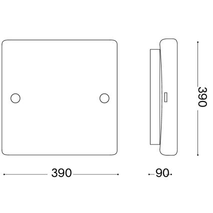 Ideal Lux - Deckenleuchte CELINE 3xE27/60W/230V 39x39 weiß