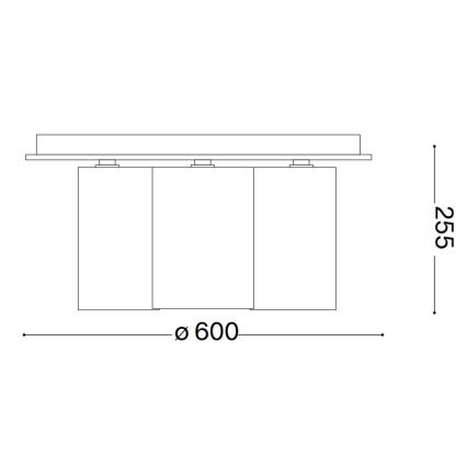 Ideal Lux - Deckenleuchte DAISY 6xE27/52W/230V d 60 cm golden/weiß