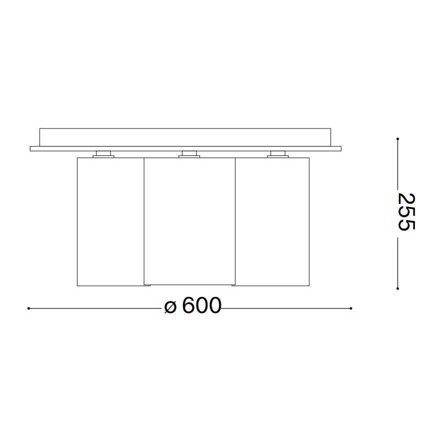 Ideal Lux - Deckenleuchte DAISY 6xE27/52W/230V d 60 cm golden/weiß