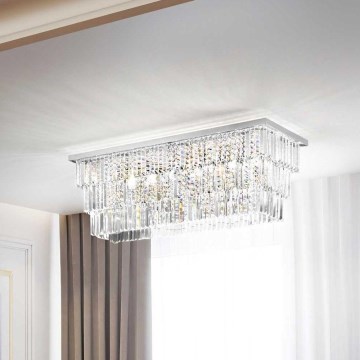 Ideal Lux - Deckenleuchte MARTINEZ 8xE14/40W/230V glänzender Chrom