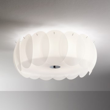 Ideal Lux - Deckenleuchte OVALINO 8xE27/60W/230V Ø 53,5 cm weiß