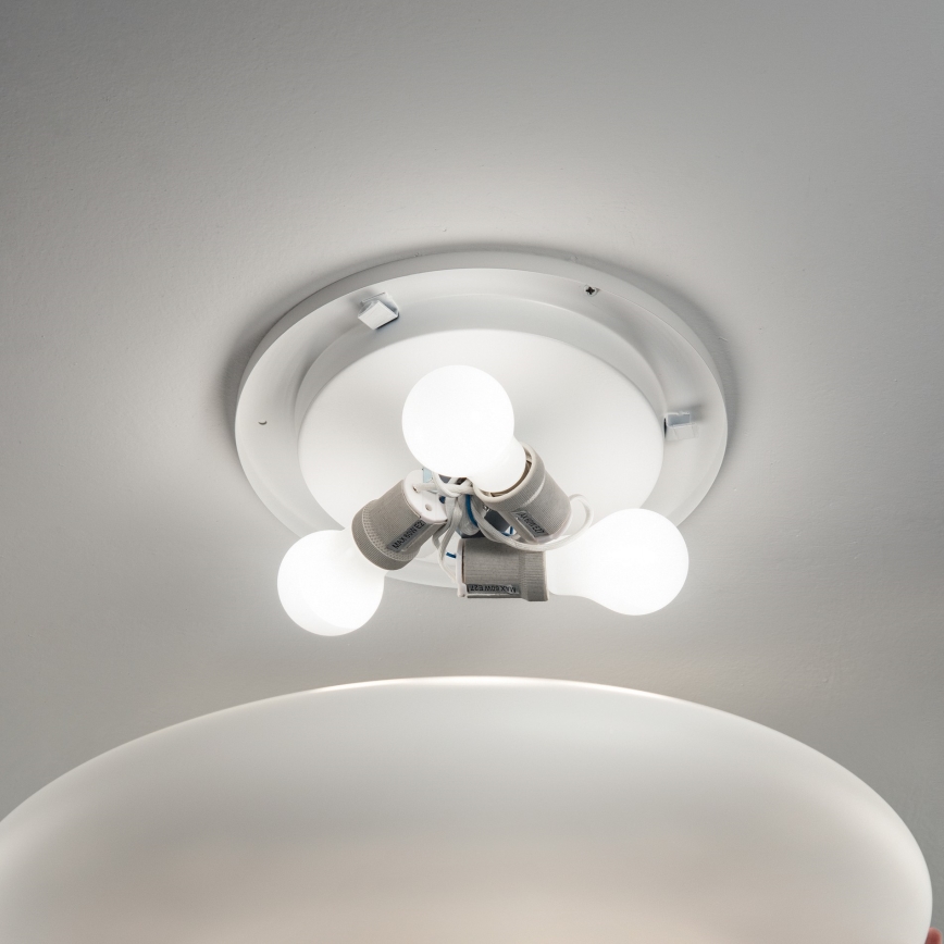 Ideal Lux - Deckenleuchte SMARTIES 2xE27/42W/230V Ø 42,5 cm weiß