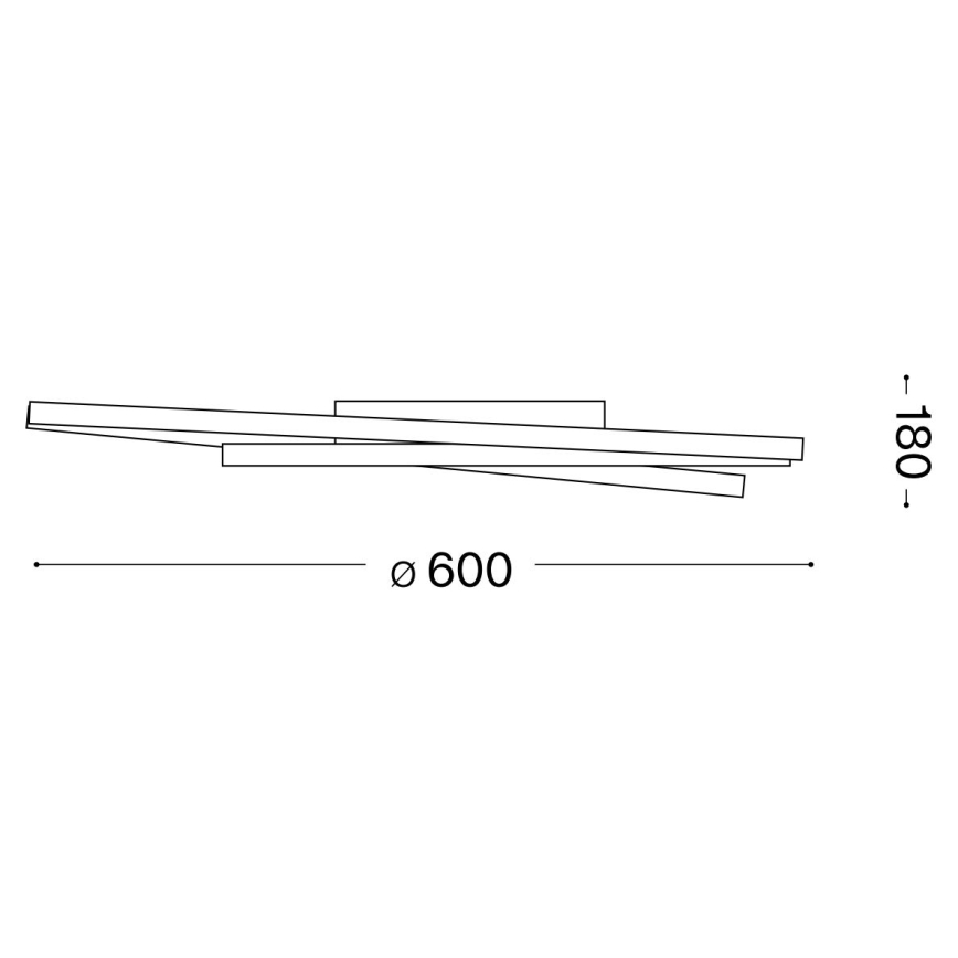 Ideal Lux - Dimmbare LED-Deckenleuchte OZ LED/48W/230V d 60 cm CRI 90 golden