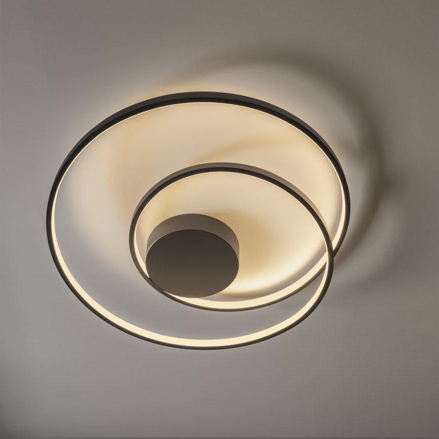 Ideal Lux - Dimmbare LED-Deckenleuchte OZ LED/48W/230V d 60 cm CRI 90 schwarz