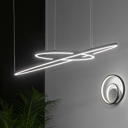 Ideal Lux - Dimmbare LED-Hängeleuchte ORACLE SLIM LED/42W/230V 4000K d 90 cm CRI 90 schwarz