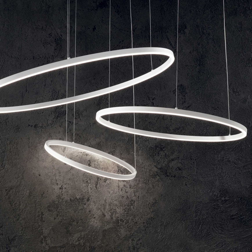 Ideal Lux - Dimmbare LED-Hängeleuchte ORACLE SLIM LED/42W/230V 4000K d 90 cm CRI 90 weiß