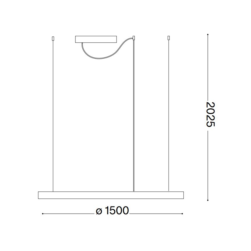 Ideal Lux - Dimmbare LED-Hängeleuchte ORACLE SLIM LED/83W/230V 4000K d 150 cm CRI 90 weiß