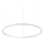 Ideal Lux - Dimmbare LED-Hängeleuchte ORACLE SLIM LED/39W/230V 3000K d 70 cm weiß