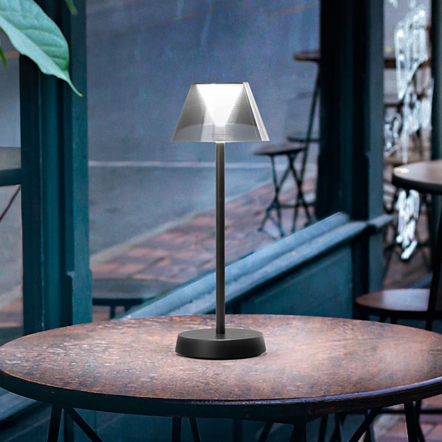 Ideal Lux - Dimmbare LED-Leuchte mit Touch-Funktion LOLITA LED/2,8W/5V 2200 mAh IP54 schwarz