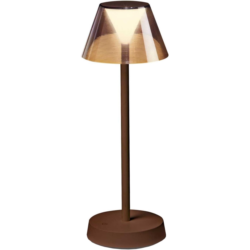 Ideal Lux - Dimmbare LED-Leuchte mit Touch-Funktion LOLITA LED/2,8W/5V 2200 mAh IP54 braun