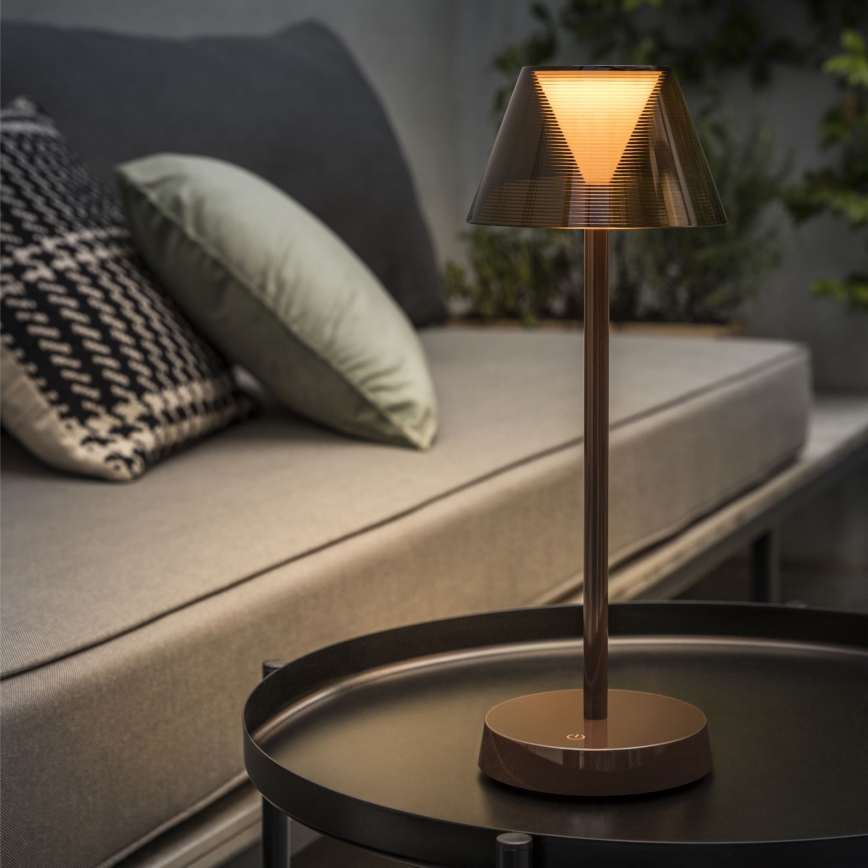 Ideal Lux - Dimmbare LED-Leuchte mit Touch-Funktion LOLITA LED/2,8W/5V 2200 mAh IP54 braun