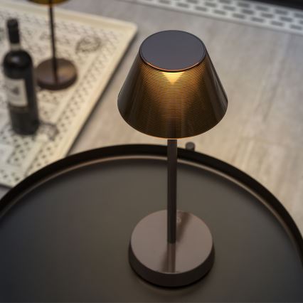 Ideal Lux - Dimmbare LED-Leuchte mit Touch-Funktion LOLITA LED/2,8W/5V 2200 mAh IP54 braun