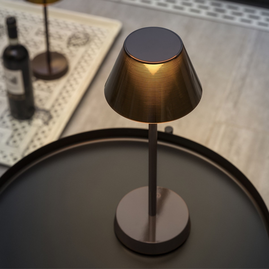 Ideal Lux - Dimmbare LED-Leuchte mit Touch-Funktion LOLITA LED/2,8W/5V 2200 mAh IP54 braun