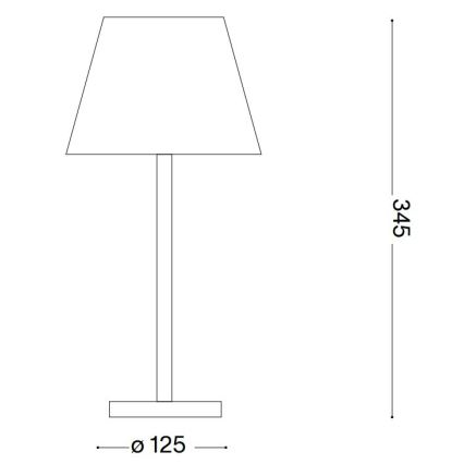 Ideal Lux - Dimmbare LED-Leuchte mit Touch-Funktion LOLITA LED/2,8W/5V 2200 mAh IP54 schwarz