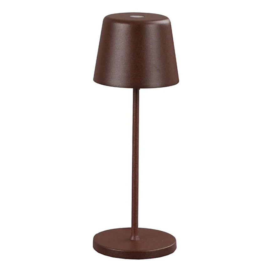 Ideal Lux - Dimmbare LED-Outdoor-Tischleuchte mit Touch-Funktion CUTE LED/2,5W/3,7V USB 2200-2700K 3000 mAh IP65 braun